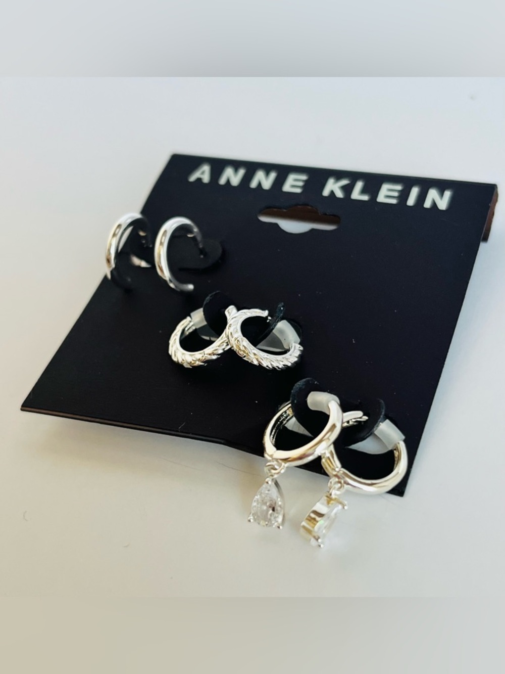 Anne Klein Silver Earrings - Picture 3 of 4